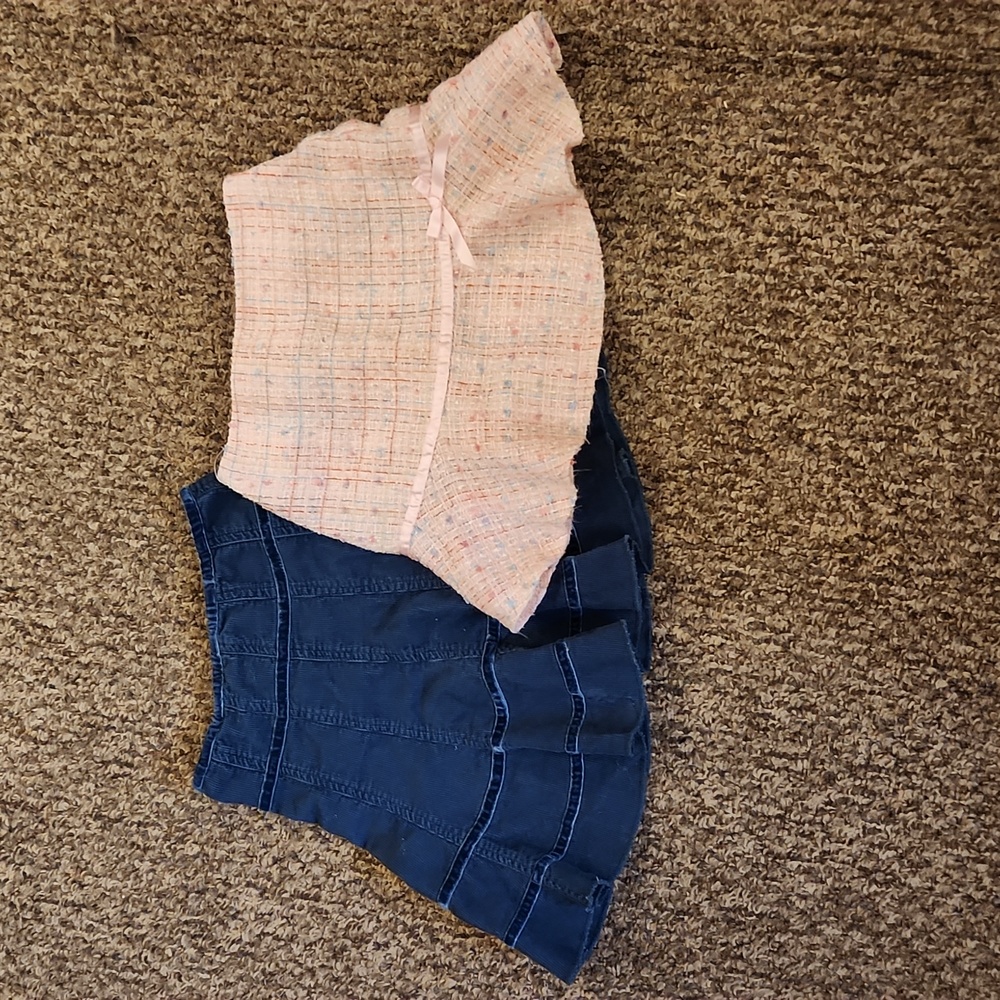 2 Toddler Girl's Skirts Size 4 Color Pink and Navy Blue